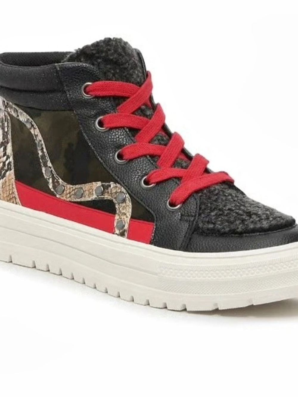 Jessica Simpson Women's High Top Sneakers in Black & Red Like New